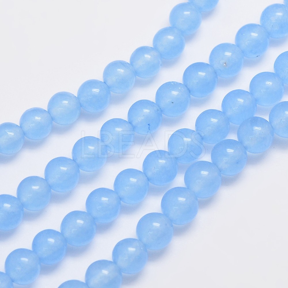 Natural Dyed Malaysia Jade Bead Strands Lbeads