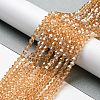 Transparent Electroplate Glass Beads Strands EGLA-A039-T3mm-A18-4