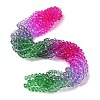 Transparent Painted Glass Beads Strands X1-DGLA-A034-T8mm-A06-1