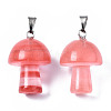 Cherry Quartz Glass Pendants G-N0325-10F-2