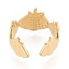 Adjustable Ion Plating(IP) 304 Stainless Steel Cuff Rings for Women RJEW-N052-01G-3
