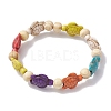 Beach Turtle Dye Synthetic Turquoise Beaded Stretch Barcelets BJEW-JB10296-01-1