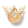 Christmas Zinc Alloy Rhinestone Pendnats PALLOY-K008-02A-KCG-2