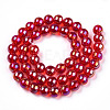 Electroplate Transparent Glass Beads Strands GLAA-T032-T8mm-AB09-3