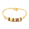 Brass Pave Cubic Zirconia Column Bangles for Women BJEW-S147-22G-1