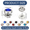 20Pcs 2 Bags 10 Colors PP Plastic Lapel Pin Backs JEWB-CY0001-06-2