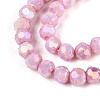 Anti-Tarnish Electroplate Glass Beads Strands X-EGLA-T021-4mm-15-02-3