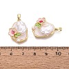 Brass Enamel Pendants KK-SZC0009-09G-01-3