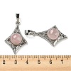 Natural Rose Quartz Pendants G-P517-03P-05-3