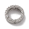Rack Plating Brass with Cubic Zirconia Bead Frame KK-S406-09E-P-1