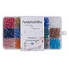 1 Box of 6mm Dia Hole 1mm Electroplate Round Rondelle Beads AB Color Faceted Multicolor Lot for Necklace Jewelry Making EGLA-PH0002-6x4mm-01-7