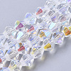Electroplate Glass Beads Strands EGLA-Q118-8mm-C17-1