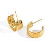 304 Stainless Steel C-shaped Stud Earrings BI3603-5