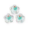 Transparent Printed Acrylic Beads OACR-H124-07-1