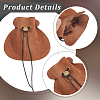1Pc Cowhide Leather Jewelry Storage Pouches PAAG-CL0001-01-6
