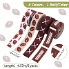 20 Yards 4 Colors Sport Theme Polyester Grosgrain Ribbon OCOR-PH0002-76-2