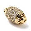 Brass Micro Pave Cubic Zirconia Beads KK-L229-022G-2