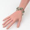 5-Loop Natural Green Aventurine Chip Beaded Wrap Bracelets BJEW-JB02245-3