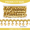 Polyester Lace Ribbon with Plastic Charms Tassel OCOR-WH0078-202A-01-2