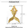 304 Stainless Steel Cat Eye Pendants STAS-OY015-34G-2