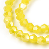 Opaque Solid Color Electroplate Glass Beads Strands EGLA-A039-P2mm-B05-2