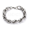 Tarnish Resistant 304 Stainless Steel Rope Chain Bracelets BJEW-I293-10P-1