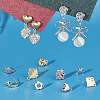   32Pcs 16 Style Alloy Stud Earring Findings FIND-PH0008-35-7