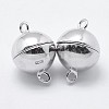 Rhodium Plated 925 Sterling Silver Magnetic Clasps STER-F037-098P-12mm-2