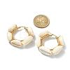 Natural Shell Beaded Hoop Earrings EJEW-TA00278-2