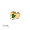 Oval Natural Green Aventurine Ring IR1864-2-2