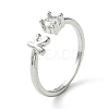 Bass Micro Pave Cubic Zirconia Ring RJEW-Z033-24A-1