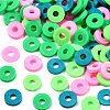 Handmade Polymer Clay Beads Strands CLAY-R089-6mm-T02B-36-2