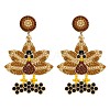 Alloy & Glass Seed Beaded Stud Dangle Earrings FS-WG6CE38-06-1