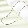 1.3MM 304 Stainless Steel Boston Link Chains Necklaces for Women Men NJEW-Z115-12P-01-1