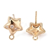 Brass Pave Clear Cubic Zirconia Stud Earring Findings LS-KK-N256-02G-E-2