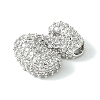 Rack Plating Brass Clear Cubic Zirconia Pendants KK-S378-01P-Z-2