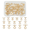 32Pcs 16 Styles Rack Plating Brass Toggle Clasps KK-KS0001-25-1