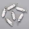 Natural Howlite Double Terminated Pointed Pendants X-G-F295-04F-1