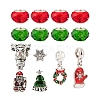 36Pcs 8 Style Christmas Themed European Style Alloy & Glass Beads Sets DIY-LS0003-11-2