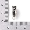 Brass Micro Pave Cubic Zirconia Donut Bails ZIRC-NH0001-02AS-3