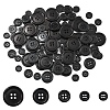 100Pcs 10 Styles Resin Buttons RESI-YW0003-15A-1