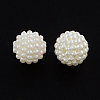 ABS Plastic Imitation Pearl Beads X-MACR-R553-12mm-04-1