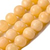 Natural Yellow Jade Bead Strands G-K121-01-12mm-2