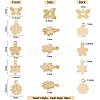 50Pcs 5 Style Rack Plating Brass Charms KK-FH0004-69-2