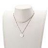 Natural Shell Initial Necklaces NJEW-JN03420-6