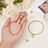 2Pcs Heart Non-Tarnish Stainless Steel Charm Bracelets BJEW-CN0001-23G-3