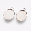 Tarnish Resistant 304 Stainless Steel Pendant Cabochon Settings STAS-I097-055-03P-1