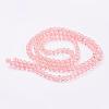 1Strand Salmon Transparent Crackle Glass Round Beads Strands X-CCG-Q001-6mm-03-2