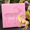 Christmas Reindeer/Stag Shape DIY Food Grade Silicone Molds X-AJEW-P046-08-2