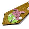 Easter Theme Rabbit Egg Glitter Felt Necktie AJEW-C030-01B-3